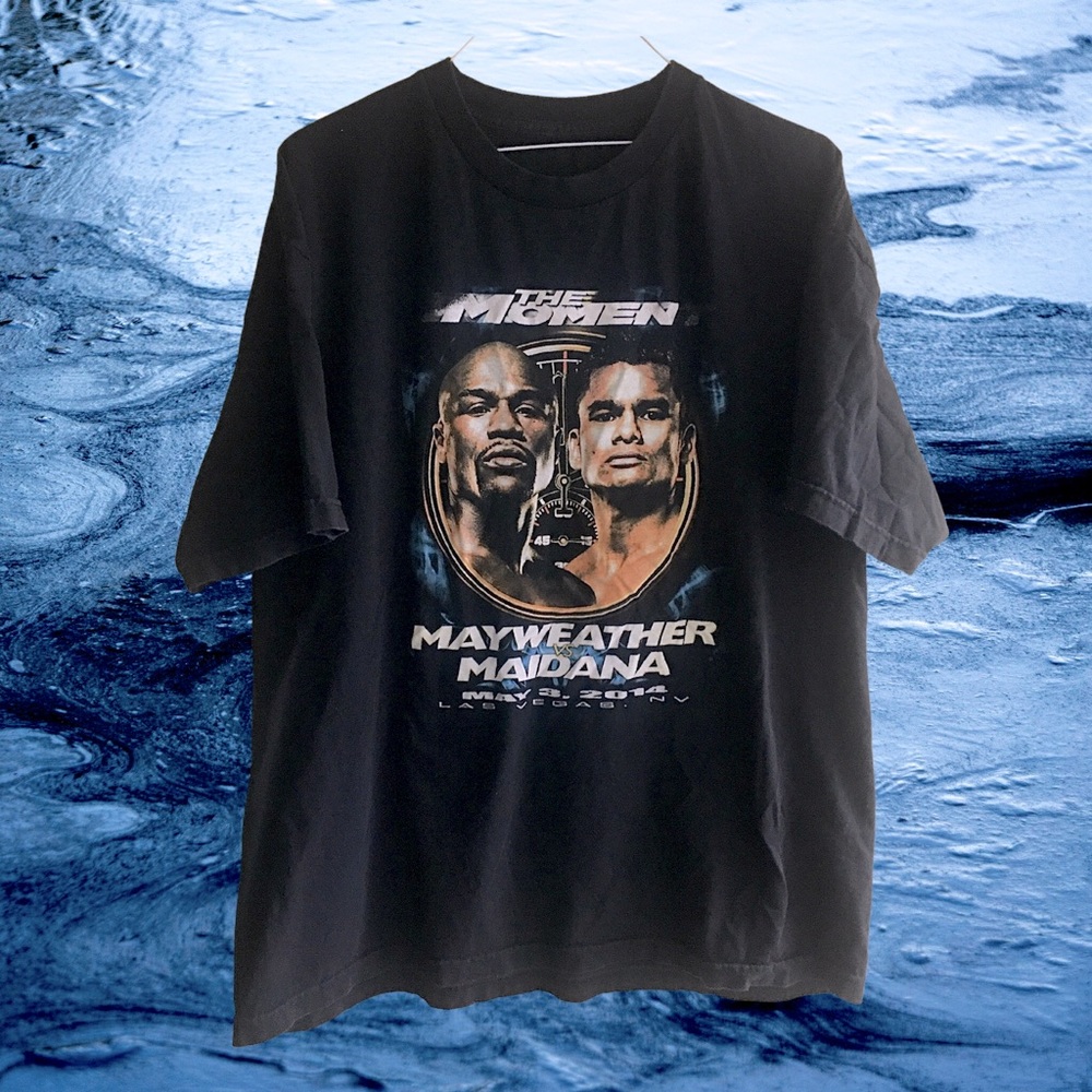 Vintage 2014 Floyd Mayweather vs Marcos Maidana Boxing T-Shirt: Size 2XL